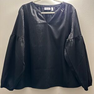 DR2 Women’s Black Zebra Print Blouse Size XL EUC